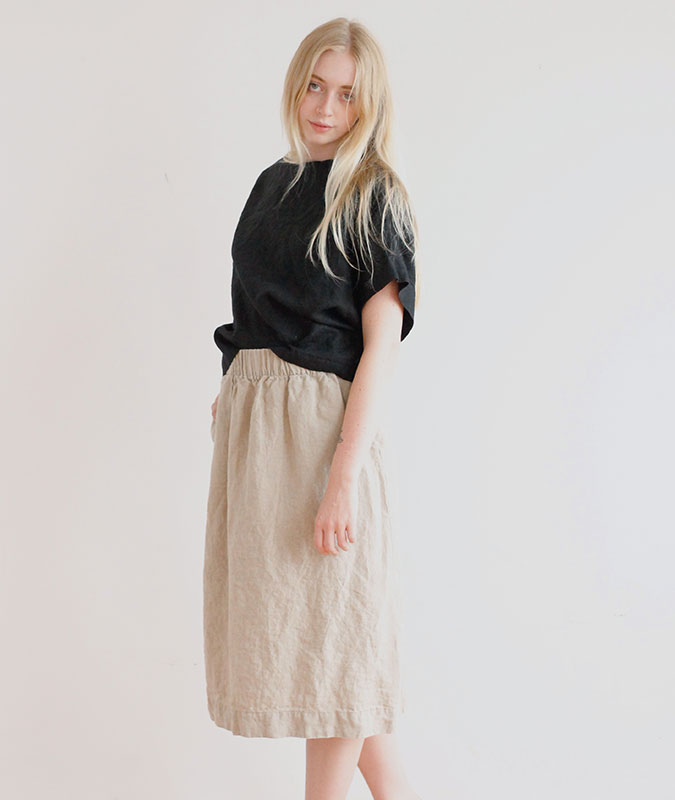 Wynnie Top made in the usa natural linen top